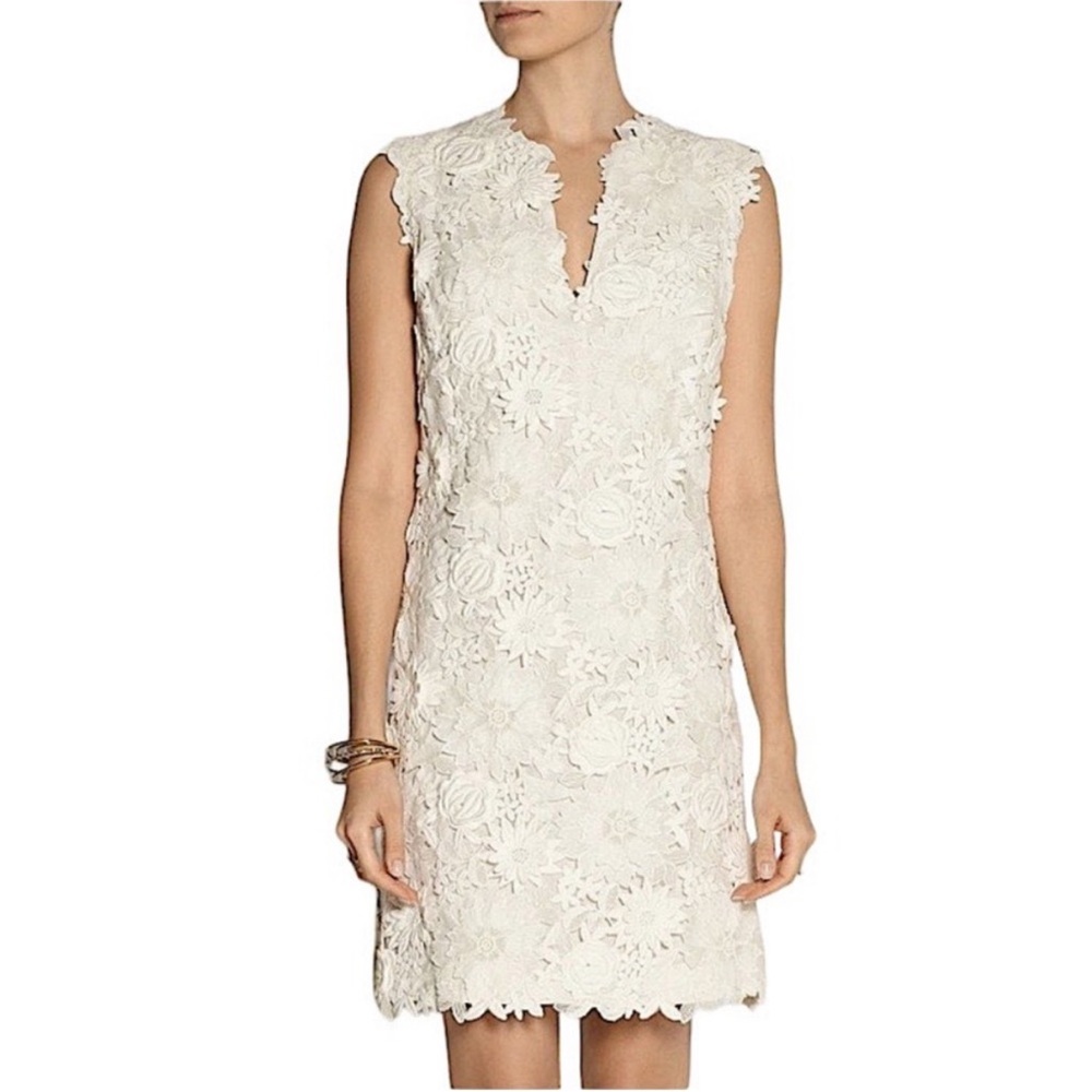 Tory Burch White/Ivory Floral Mini Dress